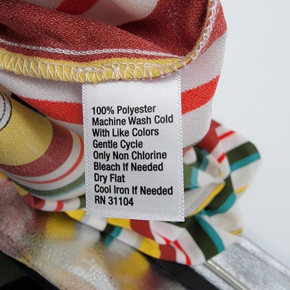Madison Multicolor Striped Top Blouse Women's Large NEW w/ Tags - Picture 7 of 7